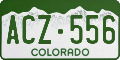 CO license plate ACZ556
