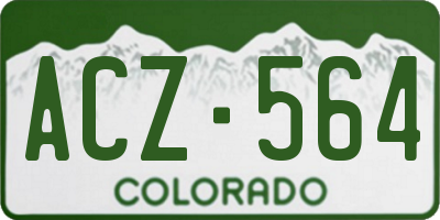 CO license plate ACZ564