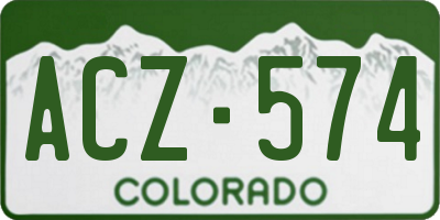 CO license plate ACZ574
