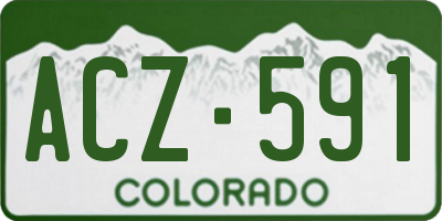 CO license plate ACZ591