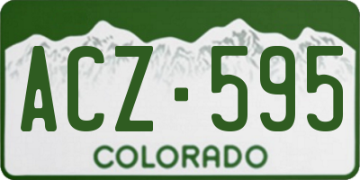 CO license plate ACZ595