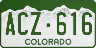 CO license plate ACZ616