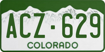 CO license plate ACZ629