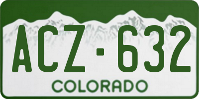 CO license plate ACZ632