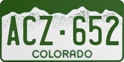 CO license plate ACZ652