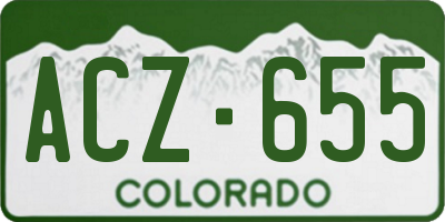 CO license plate ACZ655