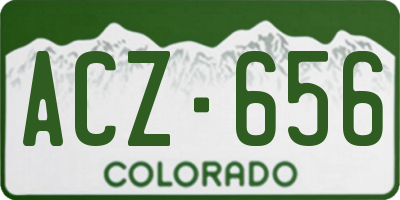 CO license plate ACZ656