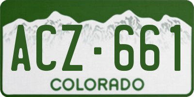 CO license plate ACZ661