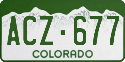 CO license plate ACZ677