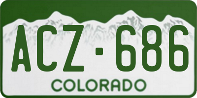 CO license plate ACZ686