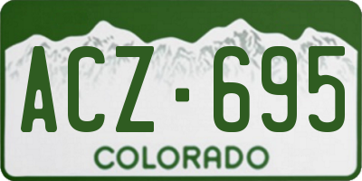 CO license plate ACZ695