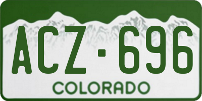 CO license plate ACZ696