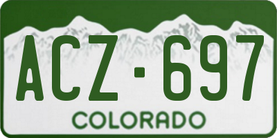 CO license plate ACZ697