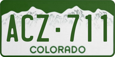 CO license plate ACZ711