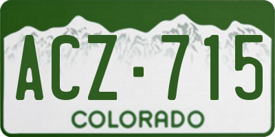CO license plate ACZ715