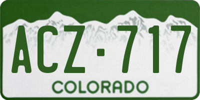 CO license plate ACZ717