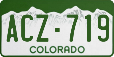 CO license plate ACZ719