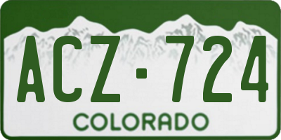 CO license plate ACZ724