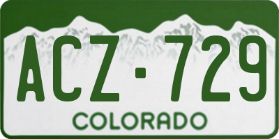 CO license plate ACZ729