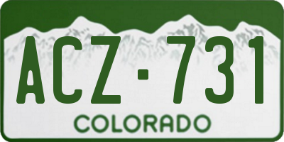 CO license plate ACZ731