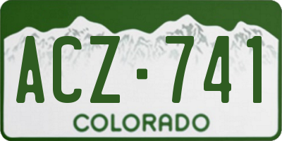 CO license plate ACZ741