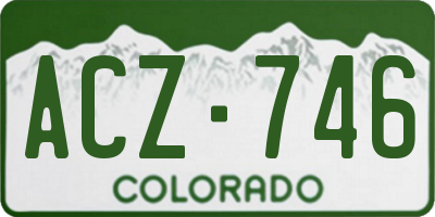 CO license plate ACZ746