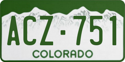 CO license plate ACZ751