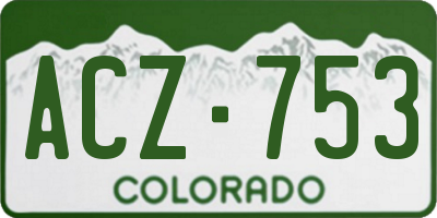 CO license plate ACZ753