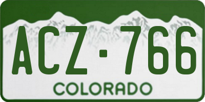 CO license plate ACZ766