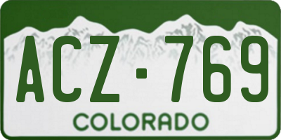 CO license plate ACZ769