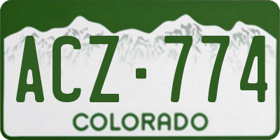 CO license plate ACZ774