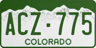 CO license plate ACZ775