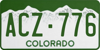CO license plate ACZ776