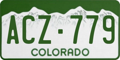 CO license plate ACZ779