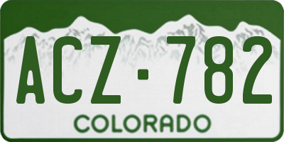 CO license plate ACZ782
