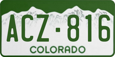 CO license plate ACZ816