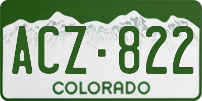 CO license plate ACZ822