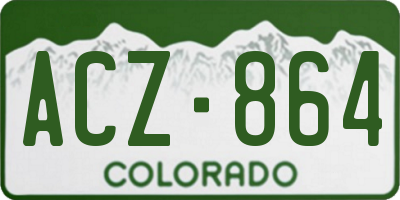 CO license plate ACZ864