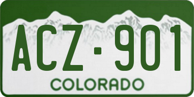 CO license plate ACZ901