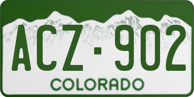 CO license plate ACZ902