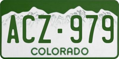 CO license plate ACZ979