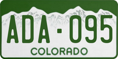 CO license plate ADA095