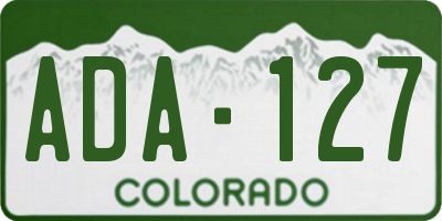 CO license plate ADA127