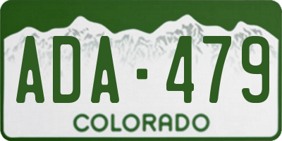 CO license plate ADA479