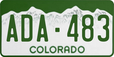 CO license plate ADA483