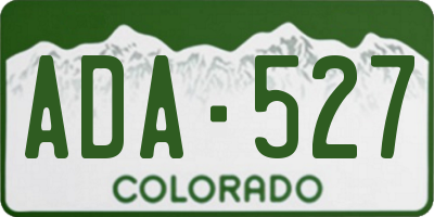 CO license plate ADA527