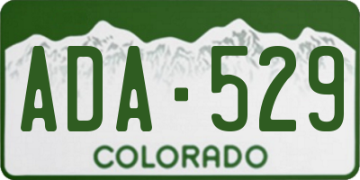 CO license plate ADA529