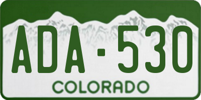 CO license plate ADA530
