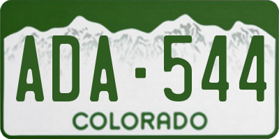 CO license plate ADA544