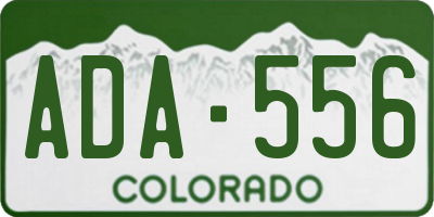 CO license plate ADA556